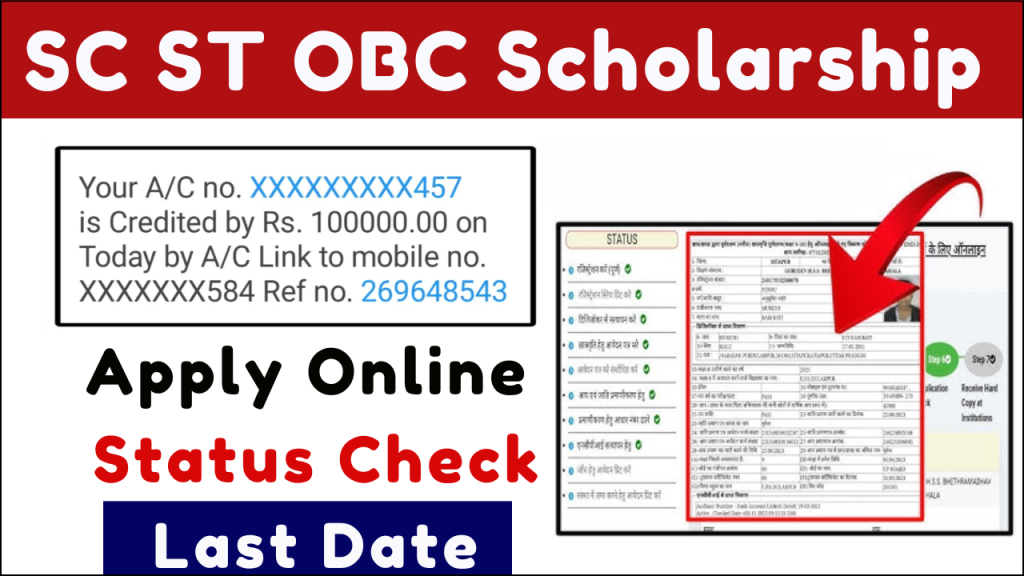 SC ST OBC Scholarship 2025