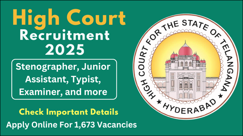 Telangana High Court Recruitment 2025