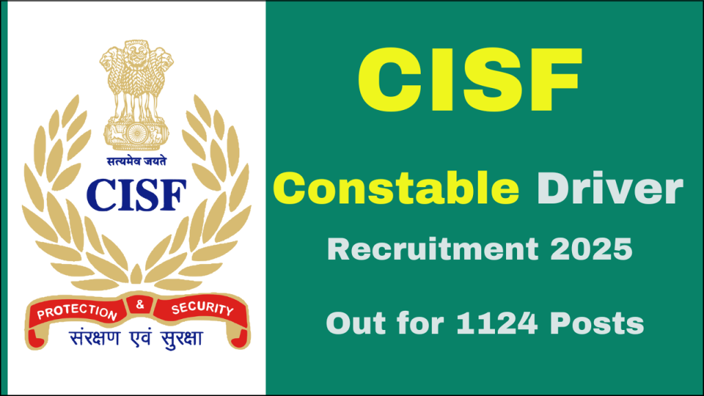 CISF Driver Recruitment 2025